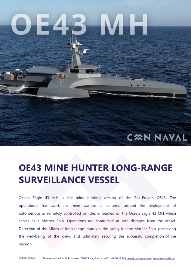 OE43 Mine Hunter Long-Range Surveillance Vessel vessel image